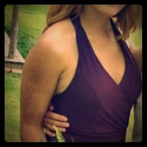 Prom/Formal floor length Merlot color-purple